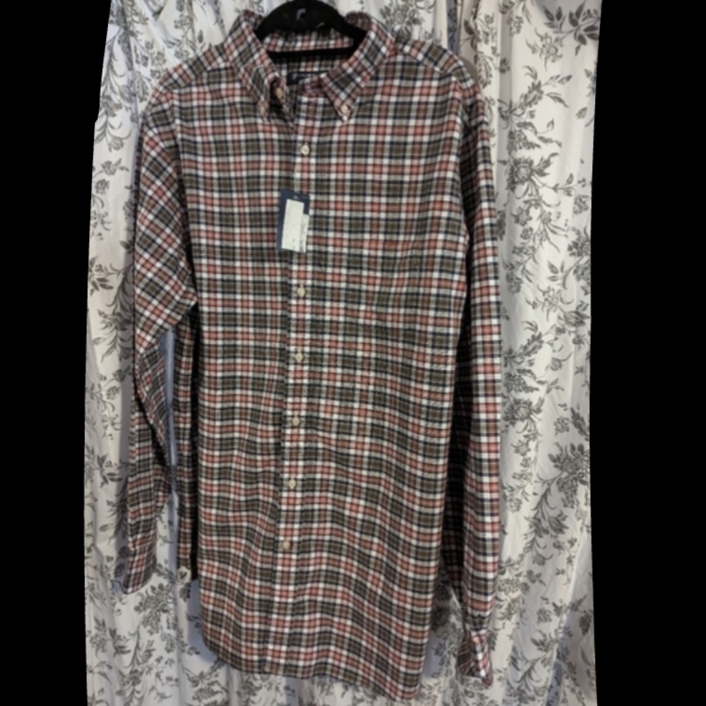 NWT XLT Cremieux plaid Button Down long sleeve